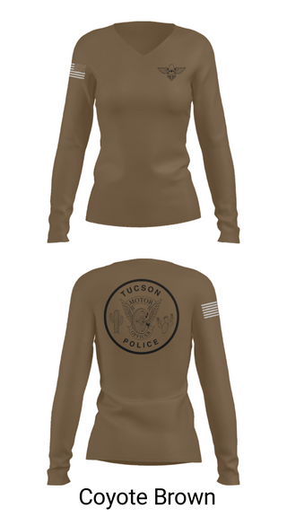 Women's Long Sleeve Vneck Shirt, TPD MOTOR UNIT, Police, Teamtime, Team time, sublimation, custom sports apparel, team uniforms, spirit wear, spiritwear, sports uniforms, custom shirts, team store, custom team store, fundraiser sports, apparel fundraiser