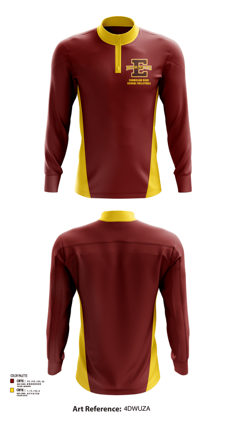 Quarter Zip Jacket, Enumclaw High School Volleyball, Women's Volleyball, Teamtime, Team time, sublimation, custom sports apparel, team uniforms, spirit wear, spiritwear, sports uniforms, custom shirts, team store, custom team store, fundraiser sports, apparel fundraiser