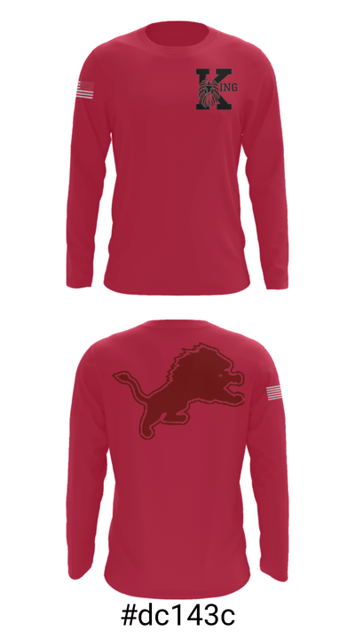 Martin Luther King Jr High School Tennis 55326487 Long Sleeve Performance Shirt - 18