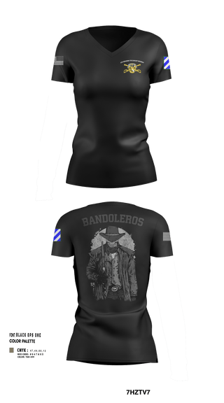 Womens Short Sleeve Vneck Shirt, Bandoleros, , Teamtime, Team time, sublimation, custom sports apparel, team uniforms, spirit wear, spiritwear, sports uniforms, custom shirts, team store, custom team store, fundraiser sports, apparel fundraiser
