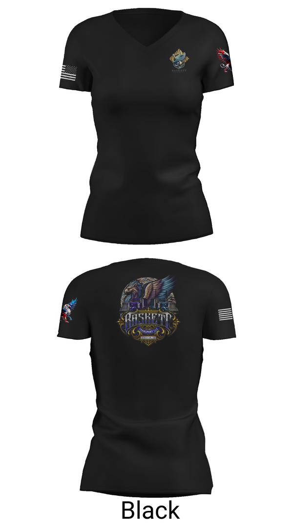 Womens Short Sleeve Vneck Shirt, Baskett Transport LLC, , Teamtime, Team time, sublimation, custom sports apparel, team uniforms, spirit wear, spiritwear, sports uniforms, custom shirts, team store, custom team store, fundraiser sports, apparel fundraiser