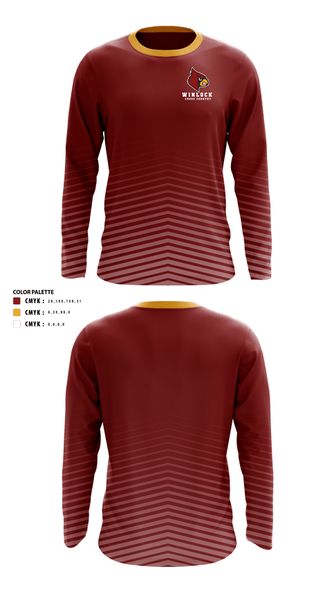 Long Sleeve Performance Shirt, Winlock Middle School Cross Country, Cross Country, Teamtime, Team time, sublimation, custom sports apparel, team uniforms, spirit wear, spiritwear, sports uniforms, custom shirts, team store, custom team store, fundraiser sports, apparel fundraiser