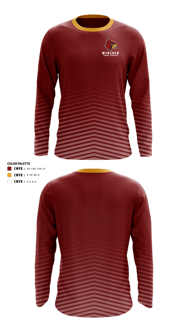Long Sleeve Performance Shirt, Winlock Middle School Cross Country, Cross Country, Teamtime, Team time, sublimation, custom sports apparel, team uniforms, spirit wear, spiritwear, sports uniforms, custom shirts, team store, custom team store, fundraiser sports, apparel fundraiser