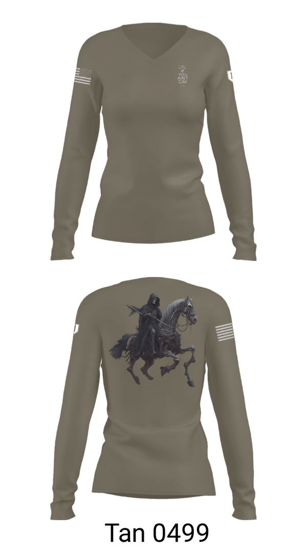 Womens Long Sleeve Vneck Shirt, Longknife, Army, Teamtime, Team time, sublimation, custom sports apparel, team uniforms, spirit wear, spiritwear, sports uniforms, custom shirts, team store, custom team store, fundraiser sports, apparel fundraiser