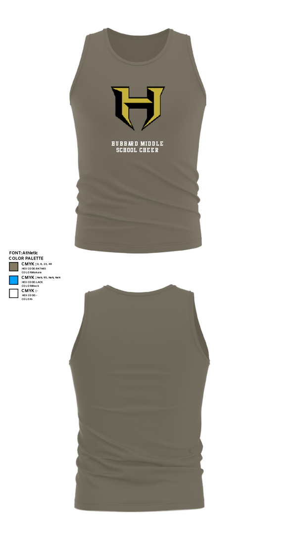 Tank Top, Hubbard Middle School Cheer, Cheer, Teamtime, Team time, sublimation, custom sports apparel, team uniforms, spirit wear, spiritwear, sports uniforms, custom shirts, team store, custom team store, fundraiser sports, apparel fundraiser