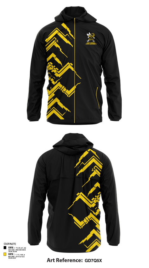 Windbreaker, West Virginia State University Football, Football, Teamtime, Team time, sublimation, custom sports apparel, team uniforms, spirit wear, spiritwear, sports uniforms, custom shirts, team store, custom team store, fundraiser sports, apparel fundraiser