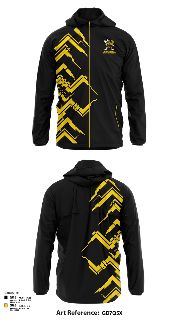 Windbreaker, West Virginia State University Football, Football, Teamtime, Team time, sublimation, custom sports apparel, team uniforms, spirit wear, spiritwear, sports uniforms, custom shirts, team store, custom team store, fundraiser sports, apparel fundraiser
