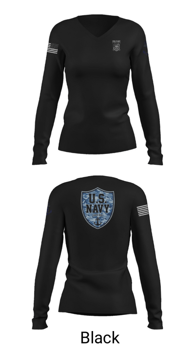 CVN 77 George HW Bus 94572783 Women's Long Sleeve V-neck Shirt - 21
