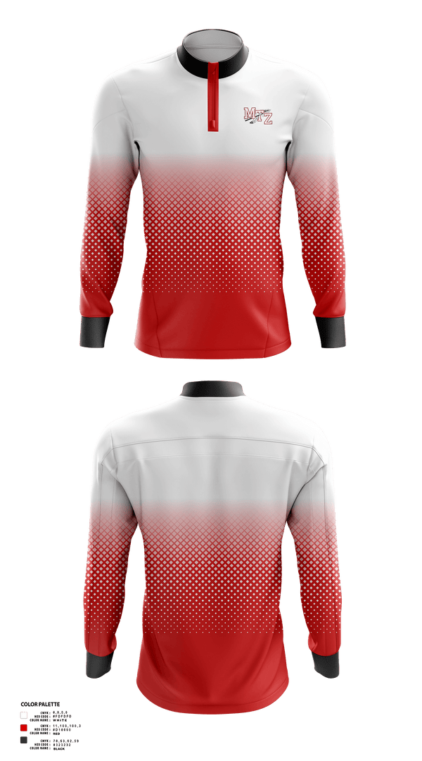 Quarter Zip Jacket, Mount Zion Junior High School Basketball, Women's Basketball, Teamtime, Team time, sublimation, custom sports apparel, team uniforms, spirit wear, spiritwear, sports uniforms, custom shirts, team store, custom team store, fundraiser sports, apparel fundraiser