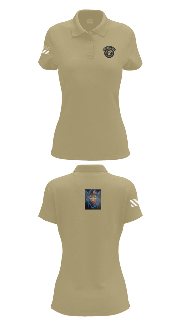 Womens Short Sleeve Performance Polo, U.S. Army Recruiting Eau Claire, Army, Teamtime, Team time, sublimation, custom sports apparel, team uniforms, spirit wear, spiritwear, sports uniforms, custom shirts, team store, custom team store, fundraiser sports, apparel fundraiser