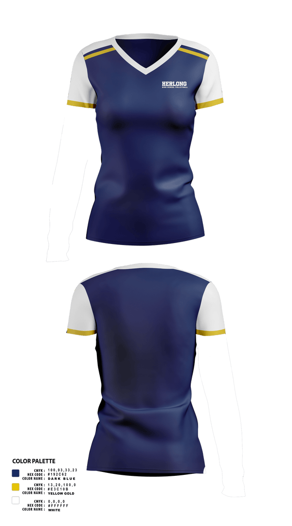 Womens Short Sleeve Vneck Shirt, Herlong High School Volleyball, Women's Volleyball, Teamtime, Team time, sublimation, custom sports apparel, team uniforms, spirit wear, spiritwear, sports uniforms, custom shirts, team store, custom team store, fundraiser sports, apparel fundraiser