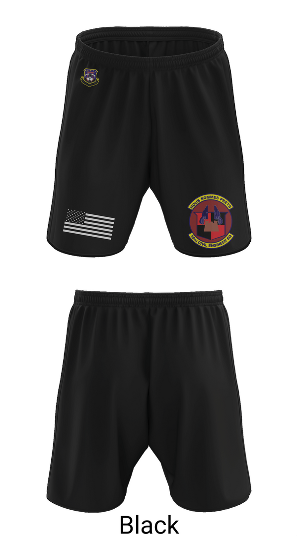 Athletic Shorts With Pockets, 18th Civil Engineer Sq, Air Force, Teamtime, Team time, sublimation, custom sports apparel, team uniforms, spirit wear, spiritwear, sports uniforms, custom shirts, team store, custom team store, fundraiser sports, apparel fundraiser