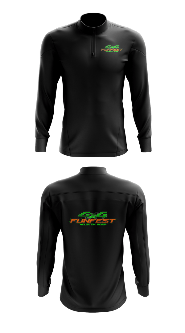 Quarter Zip Jacket, 4X4FUNFEST, Cross Country, Teamtime, Team time, sublimation, custom sports apparel, team uniforms, spirit wear, spiritwear, sports uniforms, custom shirts, team store, custom team store, fundraiser sports, apparel fundraiser