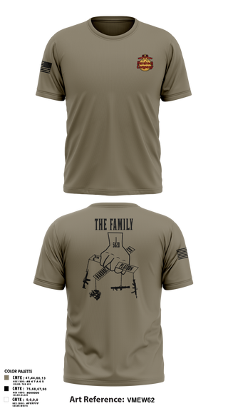 Old School Cotton Feel Shirt, 2nd PLT A CO-The Family, Army, Teamtime, Team time, sublimation, custom sports apparel, team uniforms, spirit wear, spiritwear, sports uniforms, custom shirts, team store, custom team store, fundraiser sports, apparel fundraiser