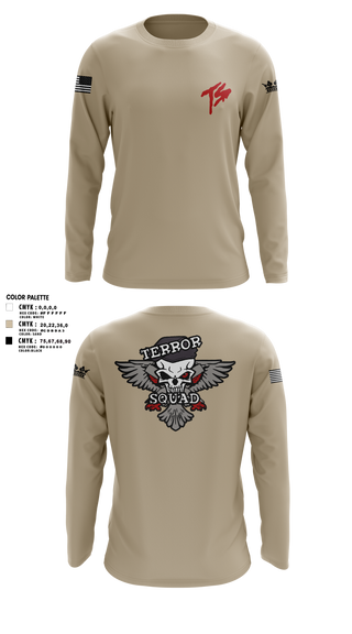 Long Sleeve Performance Shirt, Terro Squad, Army, Teamtime, Team time, sublimation, custom sports apparel, team uniforms, spirit wear, spiritwear, sports uniforms, custom shirts, team store, custom team store, fundraiser sports, apparel fundraiser
