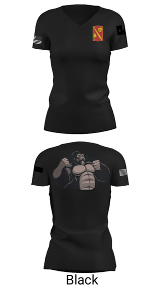Women's Short Sleeve Vneck Shirt, A Battery, 4-133 FAR-AMMO, National Guard, Teamtime, Team time, sublimation, custom sports apparel, team uniforms, spirit wear, spiritwear, sports uniforms, custom shirts, team store, custom team store, fundraiser sports, apparel fundraiser