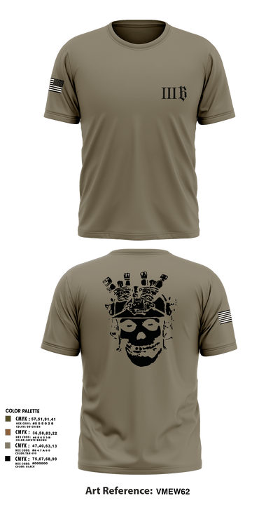 3B 1-325 AIR, 2BCT, 82ND ABN DIV 78191368 Old School Cotton Feel Shirt - 111