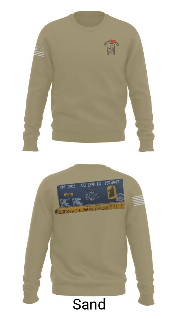 Crew Neck Sweatshirt, 323 chem maint, Army, Teamtime, Team time, sublimation, custom sports apparel, team uniforms, spirit wear, spiritwear, sports uniforms, custom shirts, team store, custom team store, fundraiser sports, apparel fundraiser