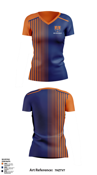 Womens Short Sleeve Vneck Shirt, North Point Grizzlies, Golf, Teamtime, Team time, sublimation, custom sports apparel, team uniforms, spirit wear, spiritwear, sports uniforms, custom shirts, team store, custom team store, fundraiser sports, apparel fundraiser