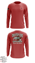 Chester fire explorers 87752590 Long Sleeve Performance Polo - 2