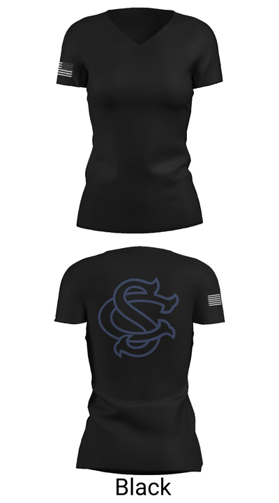 Spring Creek High School Basketball 45989238 Women's Short Sleeve V-neck Shirt - 38