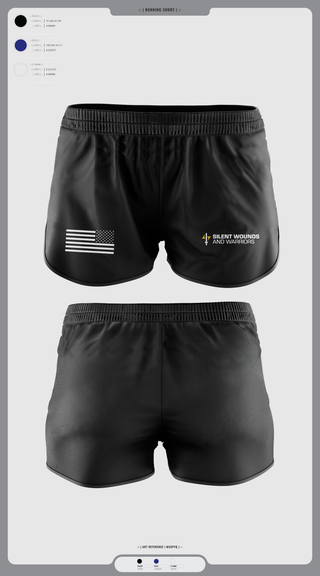 Womens Shorts, Silent Wounds and Warriors Foundation, , Teamtime, Team time, sublimation, custom sports apparel, team uniforms, spirit wear, spiritwear, sports uniforms, custom shirts, team store, custom team store, fundraiser sports, apparel fundraiser