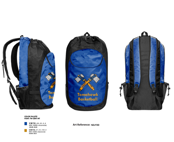 Gear Bag, Tomahawk High School Basketball, Women's Basketball, Teamtime, Team time, sublimation, custom sports apparel, team uniforms, spirit wear, spiritwear, sports uniforms, custom shirts, team store, custom team store, fundraiser sports, apparel fundraiser