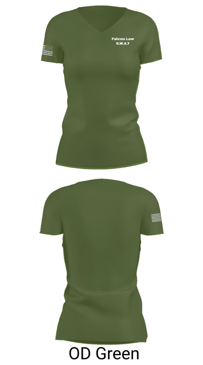 Falcon Law S.W.A.T 83258677 Women's Short Sleeve V-neck Shirt - 46