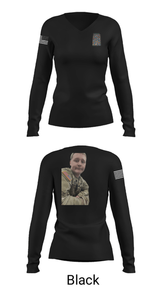 Women's Long Sleeve Vneck Shirt, 440 th Chem, Army, Teamtime, Team time, sublimation, custom sports apparel, team uniforms, spirit wear, spiritwear, sports uniforms, custom shirts, team store, custom team store, fundraiser sports, apparel fundraiser