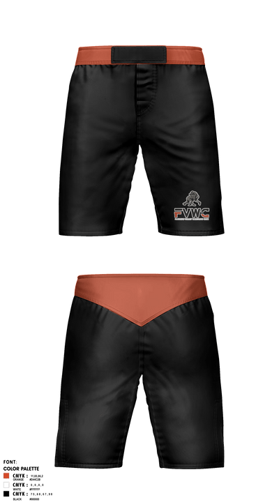 Flathead Valley Wrestling Club 69683665 Fight Shorts - 41