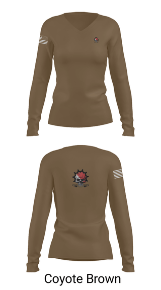 Women's Long Sleeve Vneck Shirt, Bonecrushers, , Teamtime, Team time, sublimation, custom sports apparel, team uniforms, spirit wear, spiritwear, sports uniforms, custom shirts, team store, custom team store, fundraiser sports, apparel fundraiser