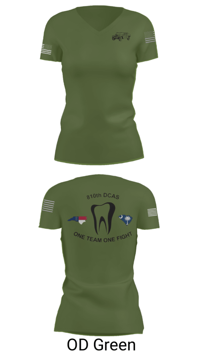 810th med co 30898387 Women's Short Sleeve V-neck Shirt - 48