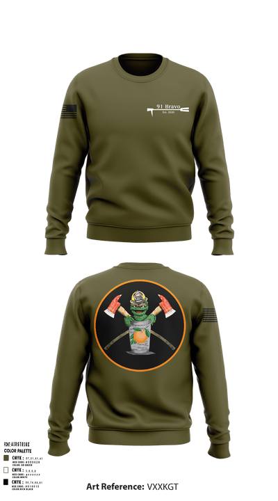91 Bravo 3173818 Crew Neck Sweatshirt - 115