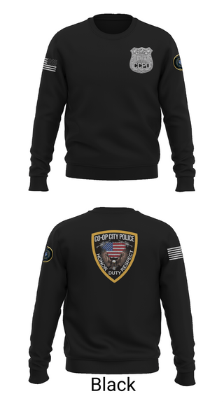 Crew Neck Sweatshirt, Co-op City Police Department, Police, Teamtime, Team time, sublimation, custom sports apparel, team uniforms, spirit wear, spiritwear, sports uniforms, custom shirts, team store, custom team store, fundraiser sports, apparel fundraiser
