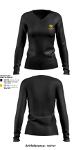 Watkins Memorial High School Basketball 58204886 Women's Long Sleeve V-neck Shirt -1 5