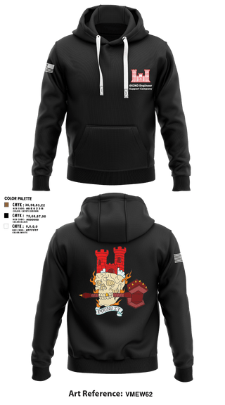 Hoodie, 642nd Engineer Support Company642ND Engineer Support Company, Army, Teamtime, Team time, sublimation, custom sports apparel, team uniforms, spirit wear, spiritwear, sports uniforms, custom shirts, team store, custom team store, fundraiser sports, apparel fundraiser