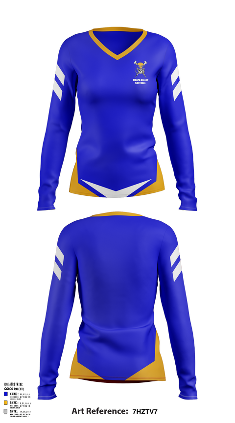 Womens Long Sleeve Vneck Shirt, Moapa Valley High School Softball, Softball, Teamtime, Team time, sublimation, custom sports apparel, team uniforms, spirit wear, spiritwear, sports uniforms, custom shirts, team store, custom team store, fundraiser sports, apparel fundraiser