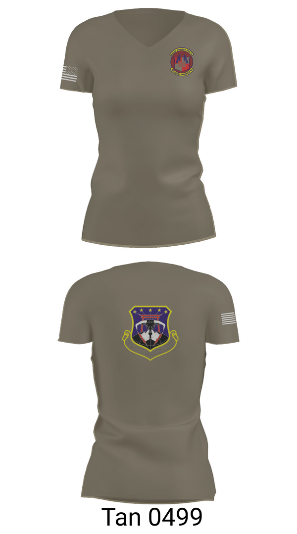 Womens Short Sleeve Vneck Shirt, 18th Civil Engineer Sq, Air Force, Teamtime, Team time, sublimation, custom sports apparel, team uniforms, spirit wear, spiritwear, sports uniforms, custom shirts, team store, custom team store, fundraiser sports, apparel fundraiser