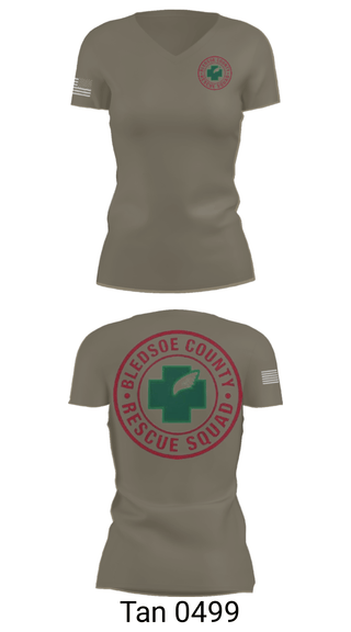 Women's Short Sleeve Vneck Shirt, Bledsoe County Rescue Squad, , Teamtime, Team time, sublimation, custom sports apparel, team uniforms, spirit wear, spiritwear, sports uniforms, custom shirts, team store, custom team store, fundraiser sports, apparel fundraiser