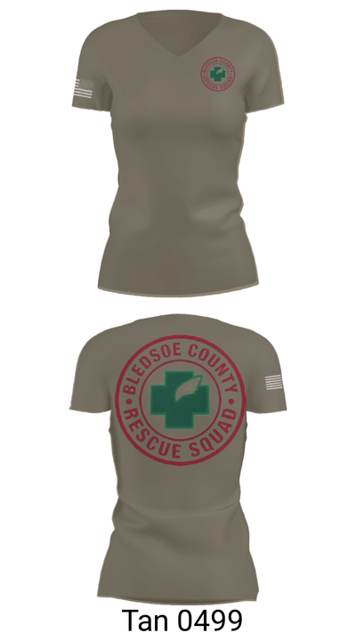 Bledsoe County Rescue Squad 83913637 Women's Short Sleeve V-neck Shirt - 68