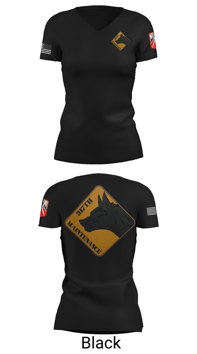 317th support maintenance company 3788646 Women's Short Sleeve V-neck Shirt - 28