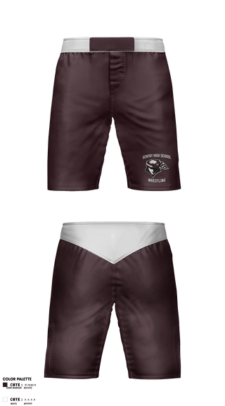 Fight Shorts, Gentry High School Wrestling, Wrestling, Teamtime, Team time, sublimation, custom sports apparel, team uniforms, spirit wear, spiritwear, sports uniforms, custom shirts, team store, custom team store, fundraiser sports, apparel fundraiser