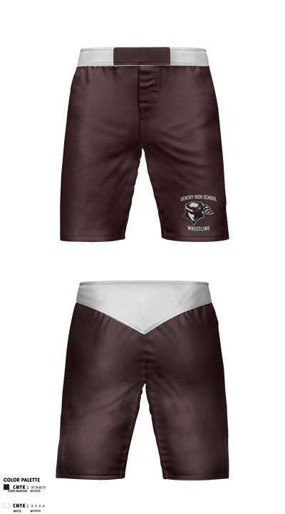 Gentry High School Wrestling 21548656 Fight Shorts - 1