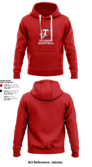 Hoodie, Tecumseh High School Basketball, Women's Basketball, Teamtime, Team time, sublimation, custom sports apparel, team uniforms, spirit wear, spiritwear, sports uniforms, custom shirts, team store, custom team store, fundraiser sports, apparel fundraiser
