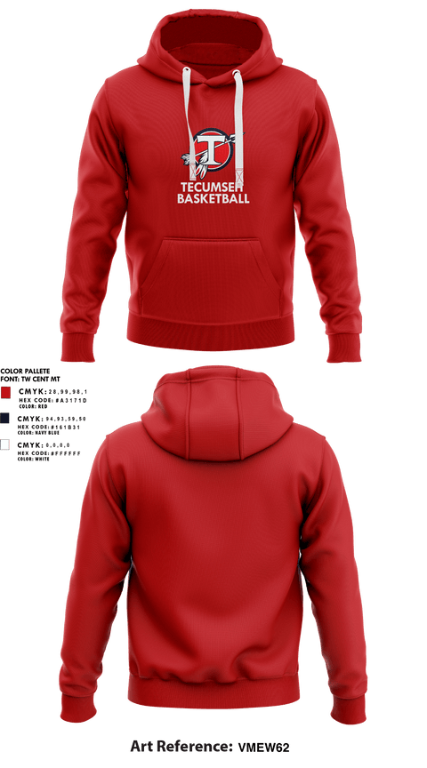 Hoodie, Tecumseh High School Basketball, Women's Basketball, Teamtime, Team time, sublimation, custom sports apparel, team uniforms, spirit wear, spiritwear, sports uniforms, custom shirts, team store, custom team store, fundraiser sports, apparel fundraiser