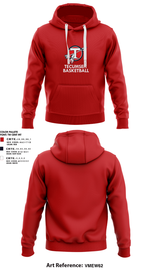 Hoodie, Tecumseh High School Basketball, Women's Basketball, Teamtime, Team time, sublimation, custom sports apparel, team uniforms, spirit wear, spiritwear, sports uniforms, custom shirts, team store, custom team store, fundraiser sports, apparel fundraiser