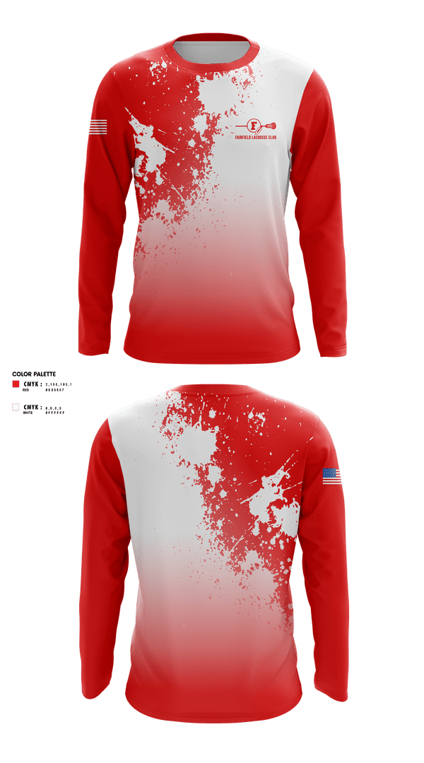 Long Sleeve Performance Shirt, Fairfield Lacrosse Club, Women's Lacrosse, Teamtime, Team time, sublimation, custom sports apparel, team uniforms, spirit wear, spiritwear, sports uniforms, custom shirts, team store, custom team store, fundraiser sports, apparel fundraiser