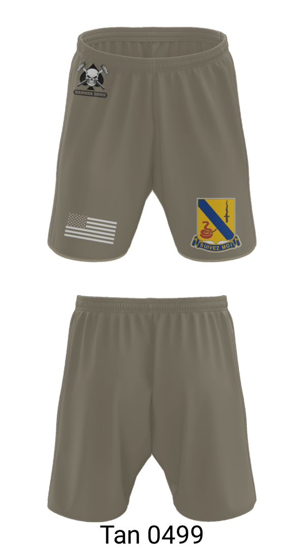 Athletic Shorts With Pockets, 2-14 CAV ACE HIGH, Army, Teamtime, Team time, sublimation, custom sports apparel, team uniforms, spirit wear, spiritwear, sports uniforms, custom shirts, team store, custom team store, fundraiser sports, apparel fundraiser