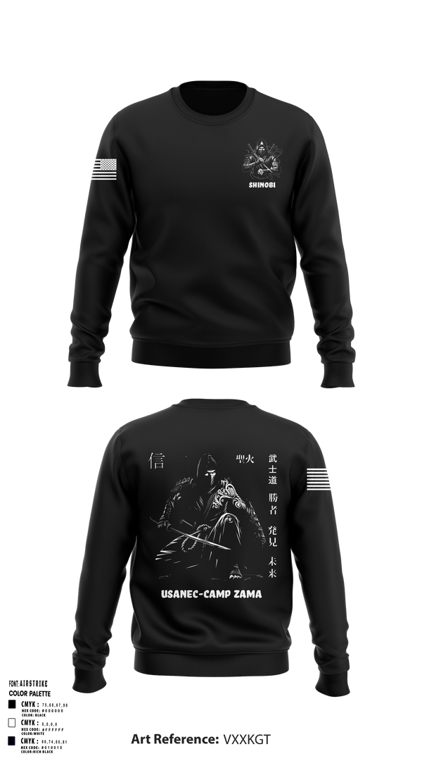 Crew Neck Sweatshirt, USANEC- Camp Zama, 78th Signal Battalion, Army, Teamtime, Team time, sublimation, custom sports apparel, team uniforms, spirit wear, spiritwear, sports uniforms, custom shirts, team store, custom team store, fundraiser sports, apparel fundraiser