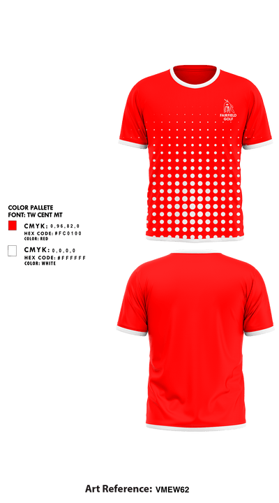 Fairfield Senior High School Golf 21662211 Short Sleeve Performance Shirt - 1
